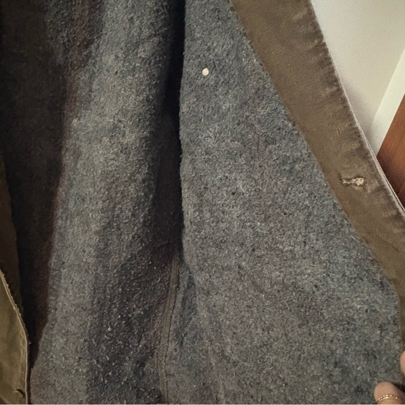 VTG Y2K Carhartt Chore Barn Coat Jacket LT Blanket Lined Canvas Workwear Brown - Picture 5 of 10